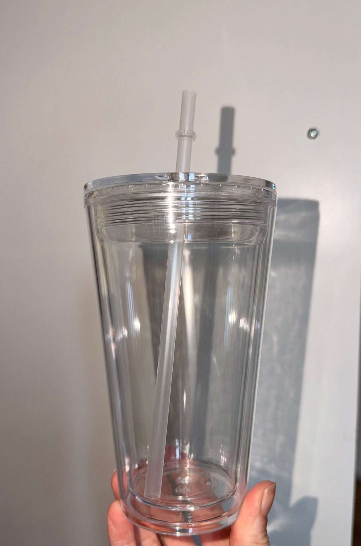 Short tapered clear lid acrylic (16oz external)