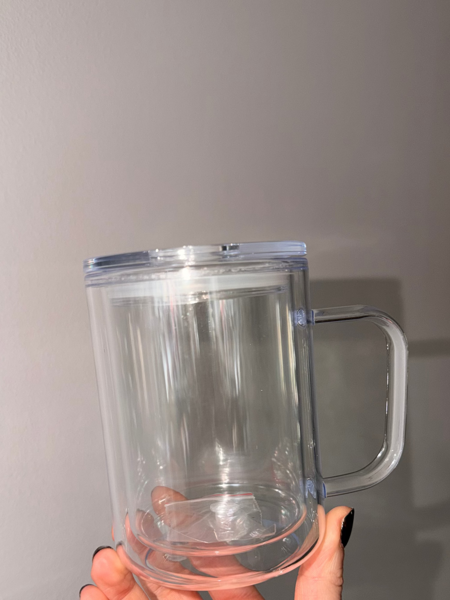 Acrylic mug with handle