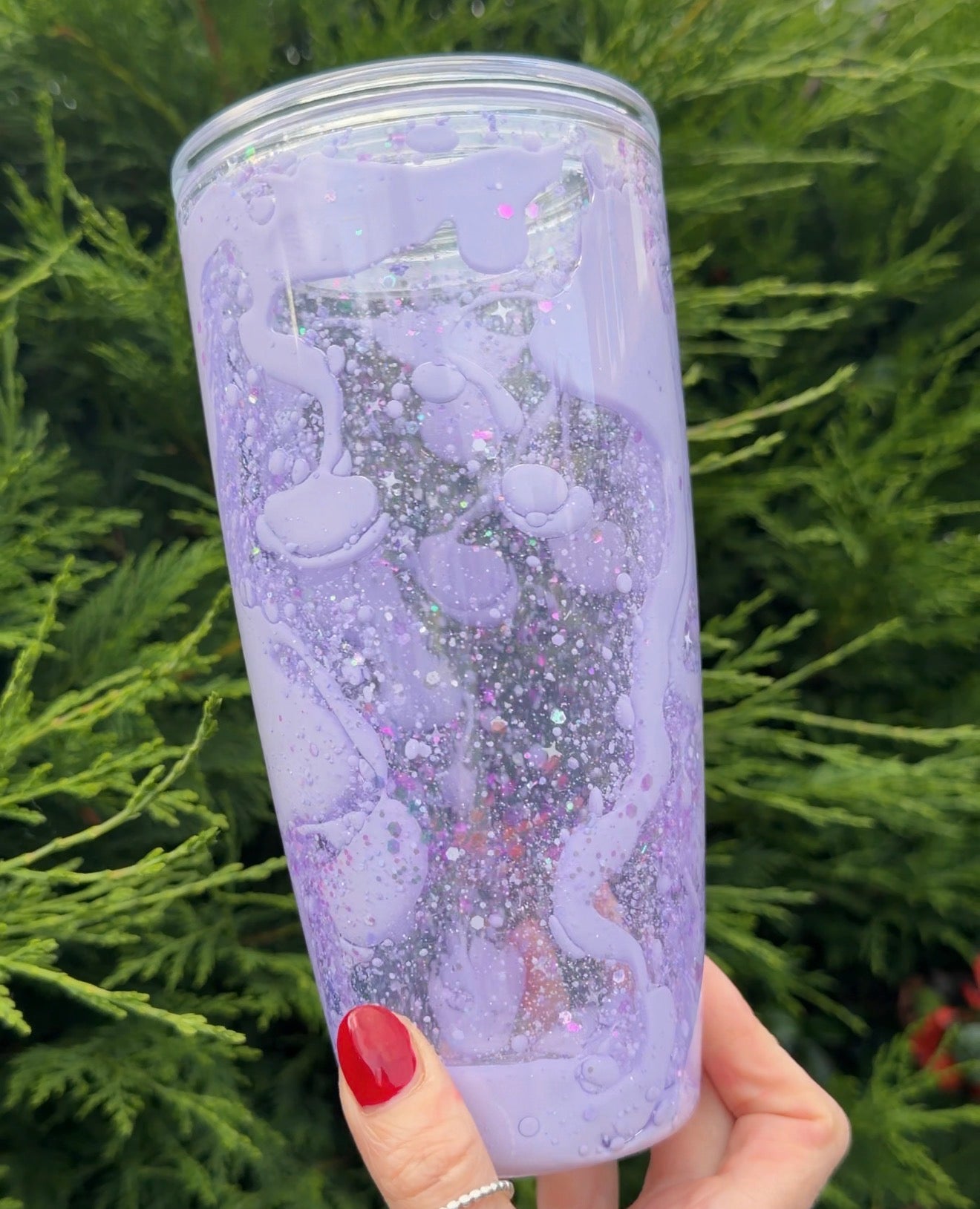Purple/lilac lava tall curved tumbler