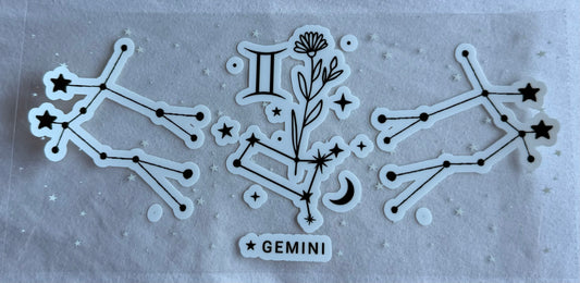 White & black star signs