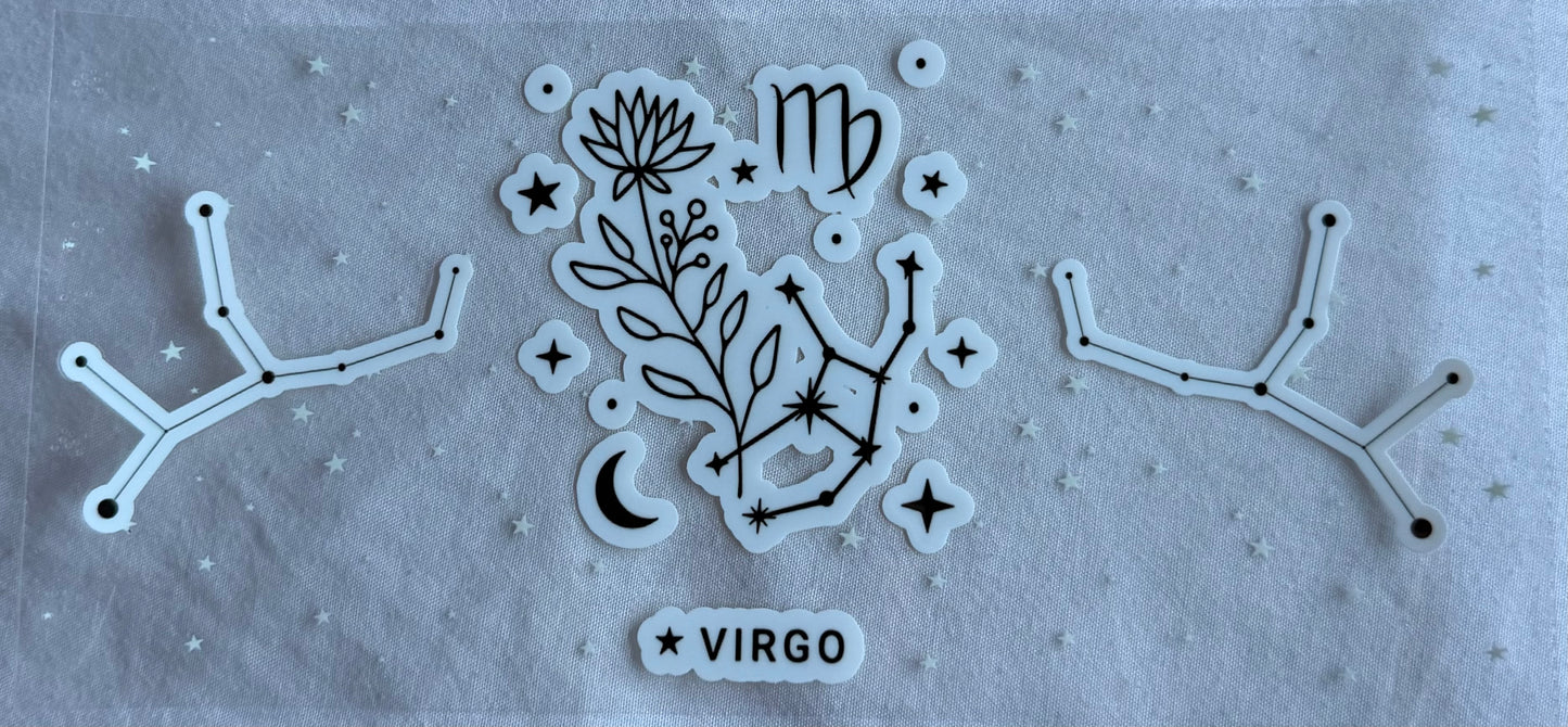 White & black star signs