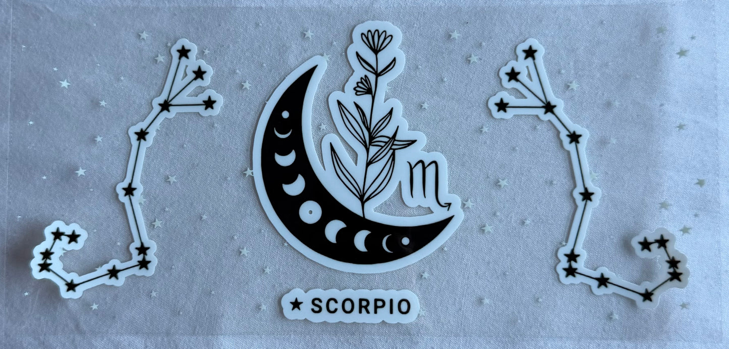 White & black star signs