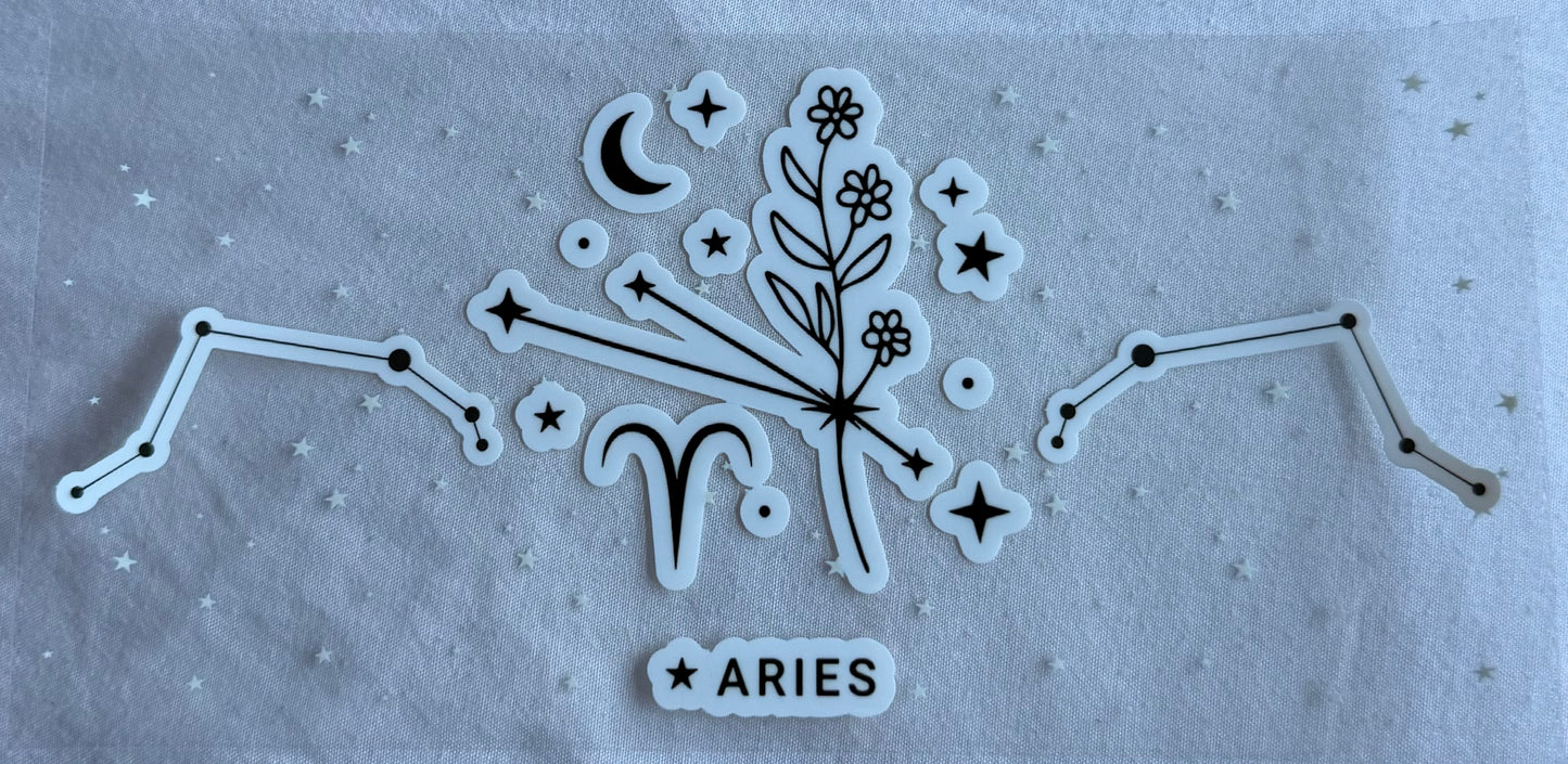 White & black star signs