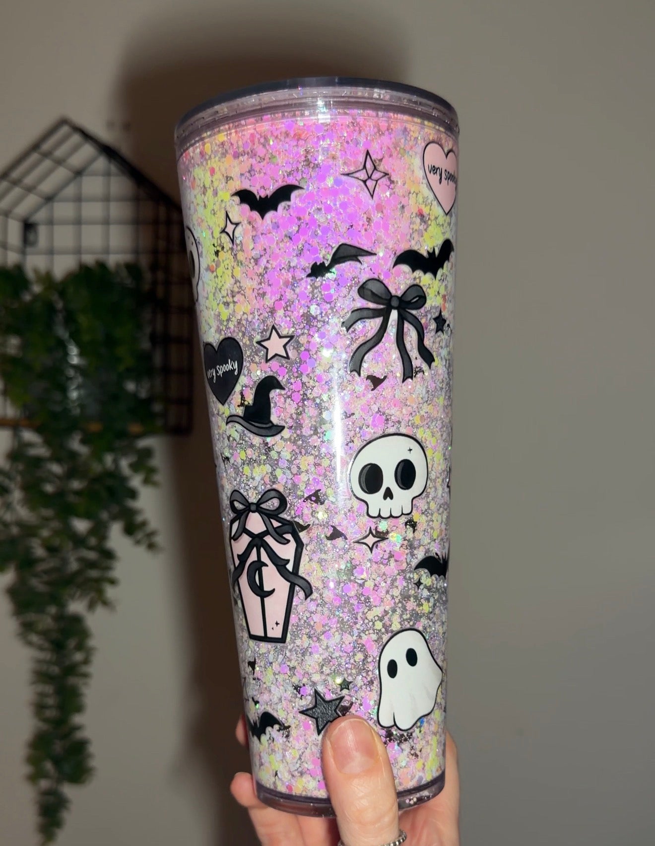 Spooky witch glitter snowglobe
