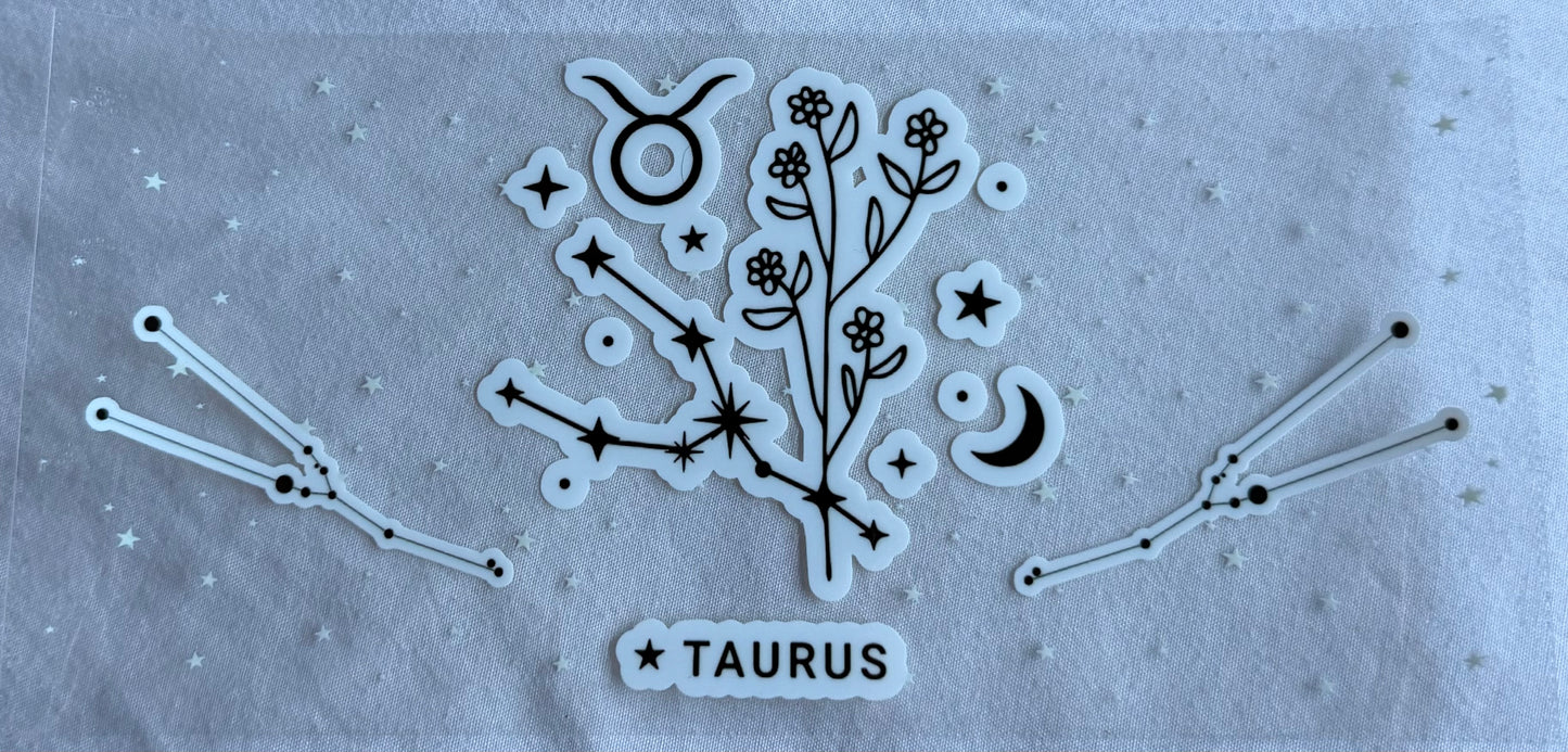 White & black star signs