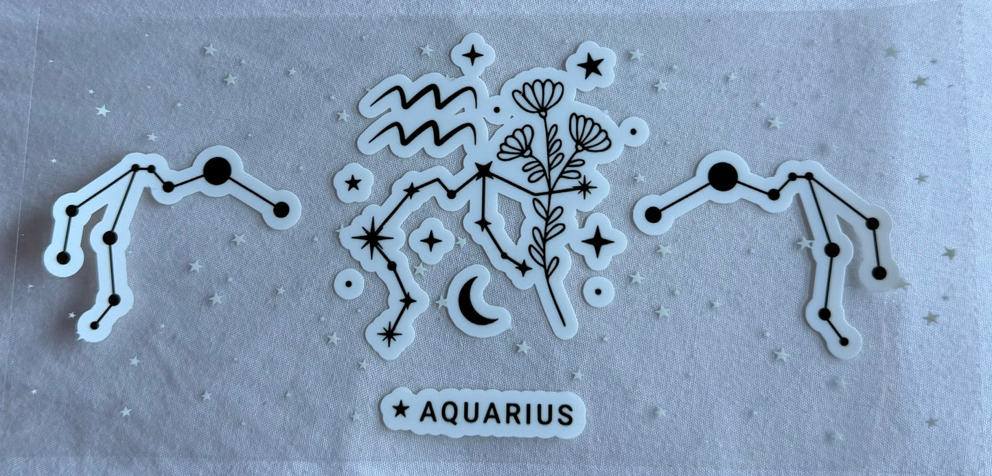 White & black star signs