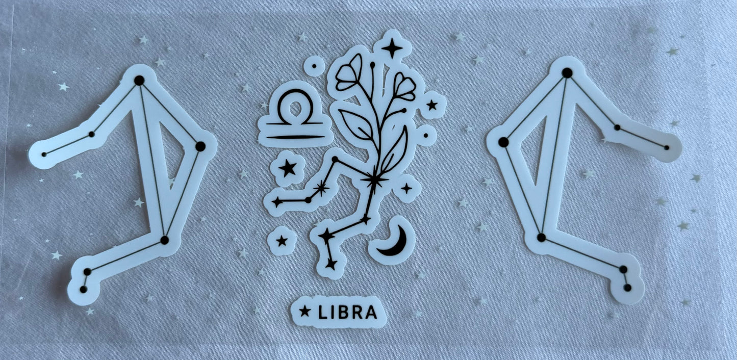 White & black star signs