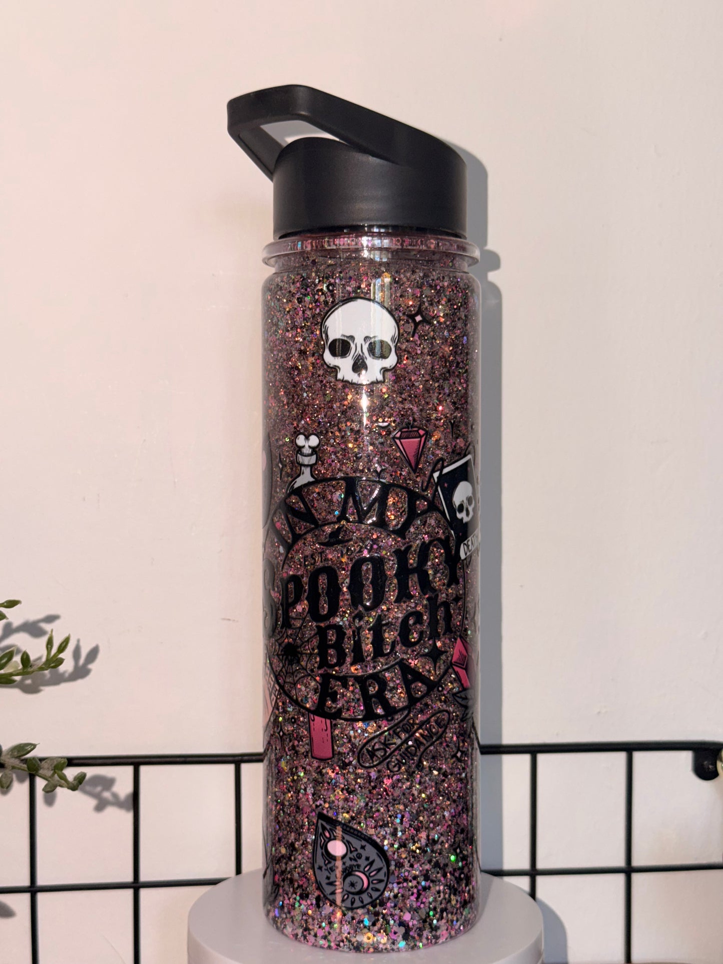 Spooky b*tch era 15oz flip straw - glow in the dark