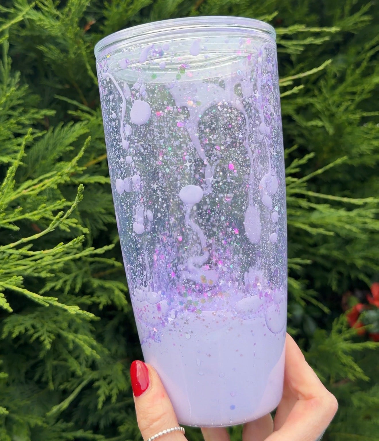Purple/lilac lava tall curved tumbler