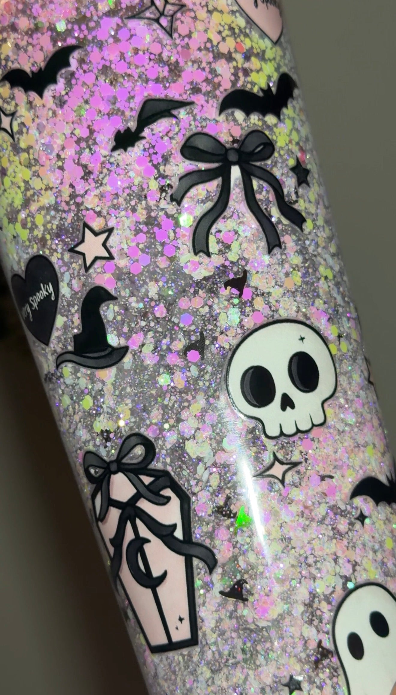 Spooky witch glitter snowglobe