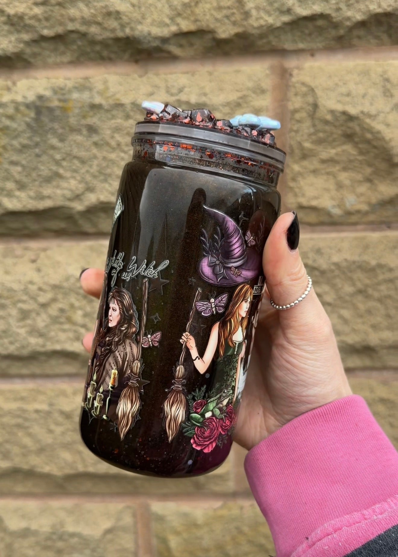 Practical magic mica powder 16oz with decorated lid