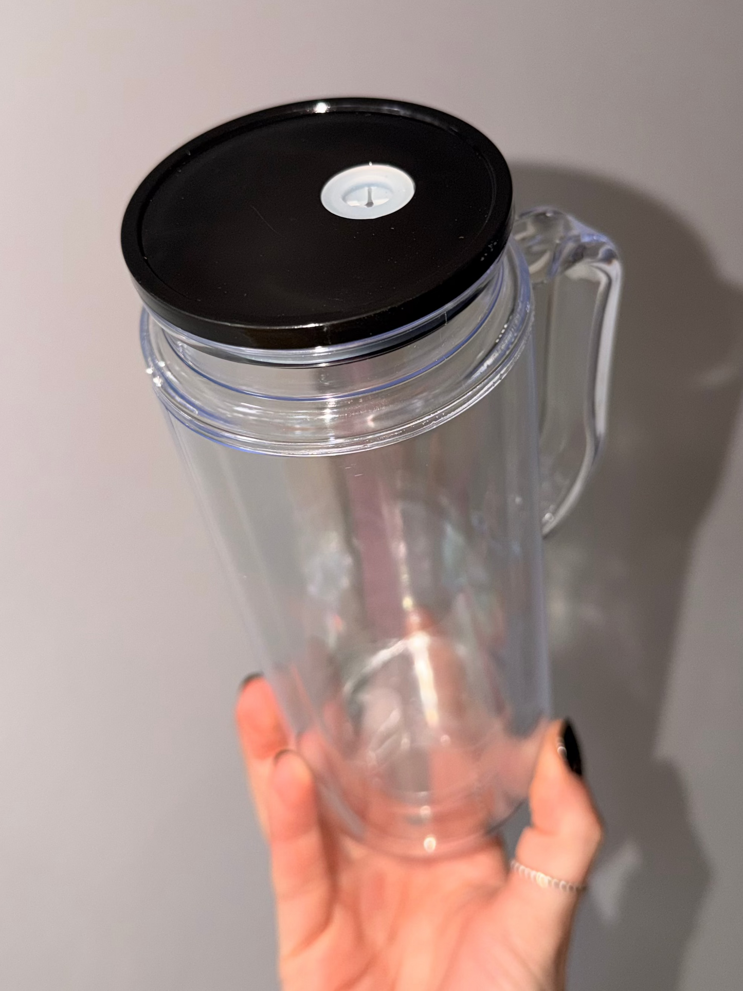 Coloured lid acrylic with handle (20oz external)