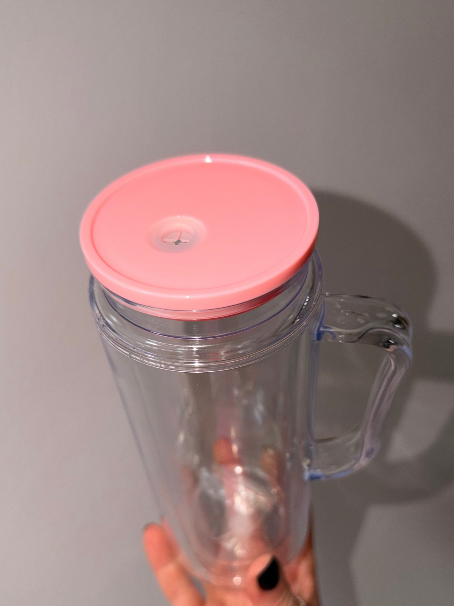 Coloured lid acrylic with handle (20oz external)