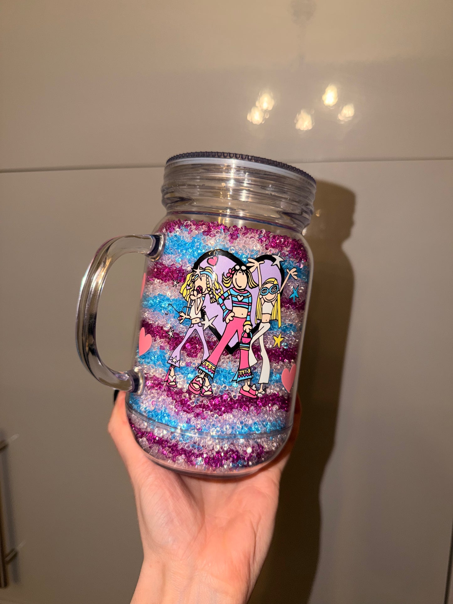 Groovy chick 20oz mason