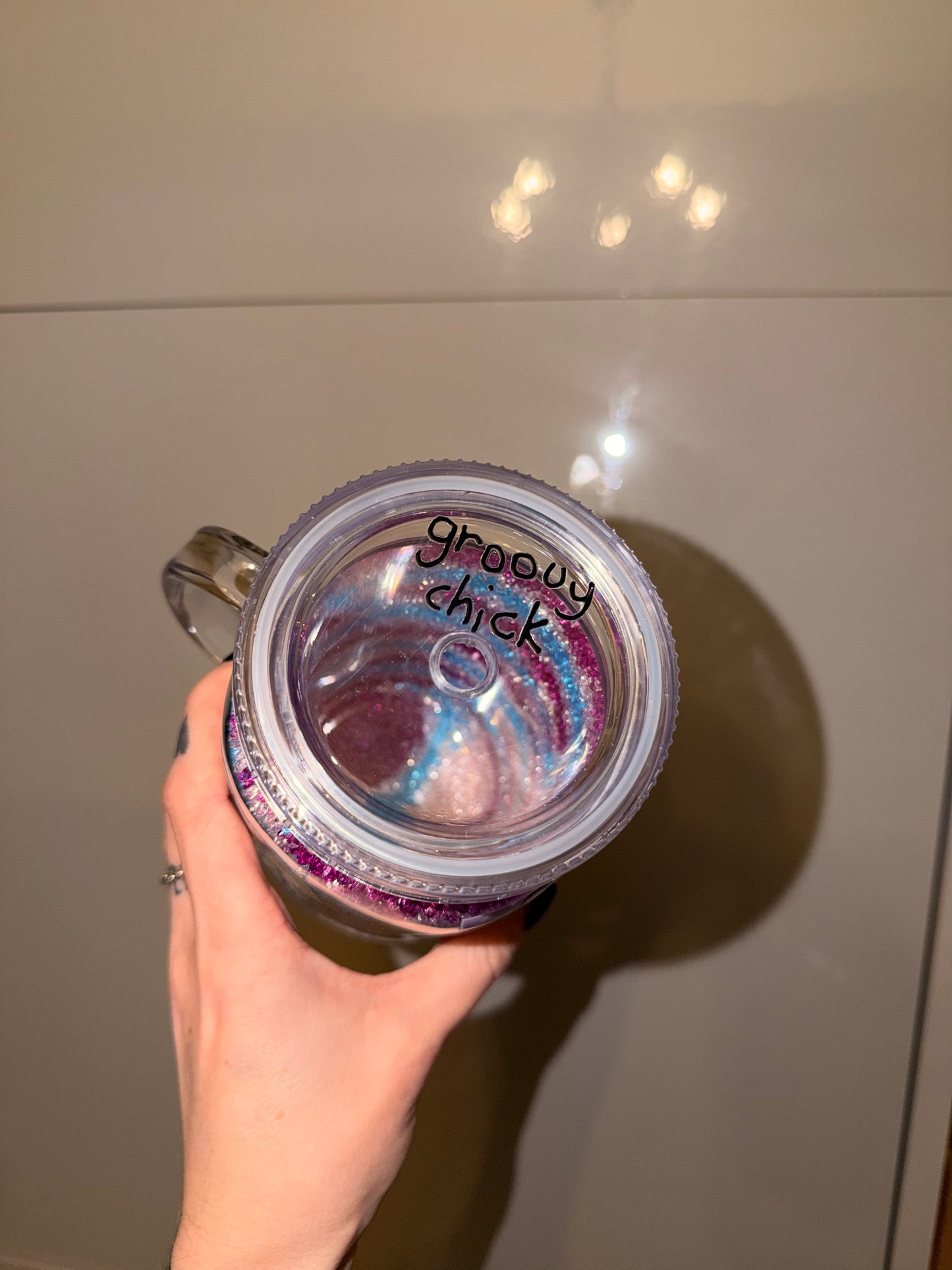 Groovy chick 20oz mason
