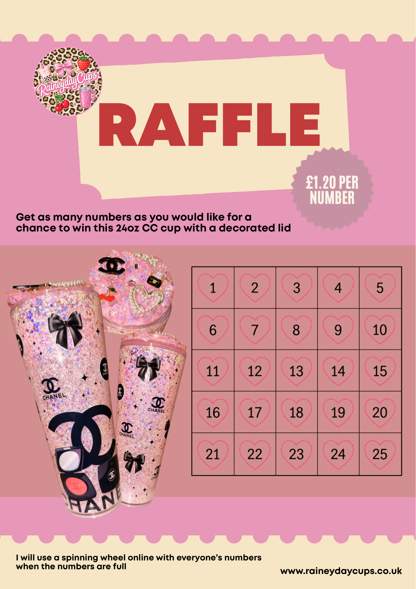 ✨ GLITTER SNOWGLOBE WITH DECORATED LID - CUP RAFFLE ✨