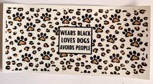 Black, dogs and avoids people