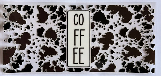 Coffee cow print