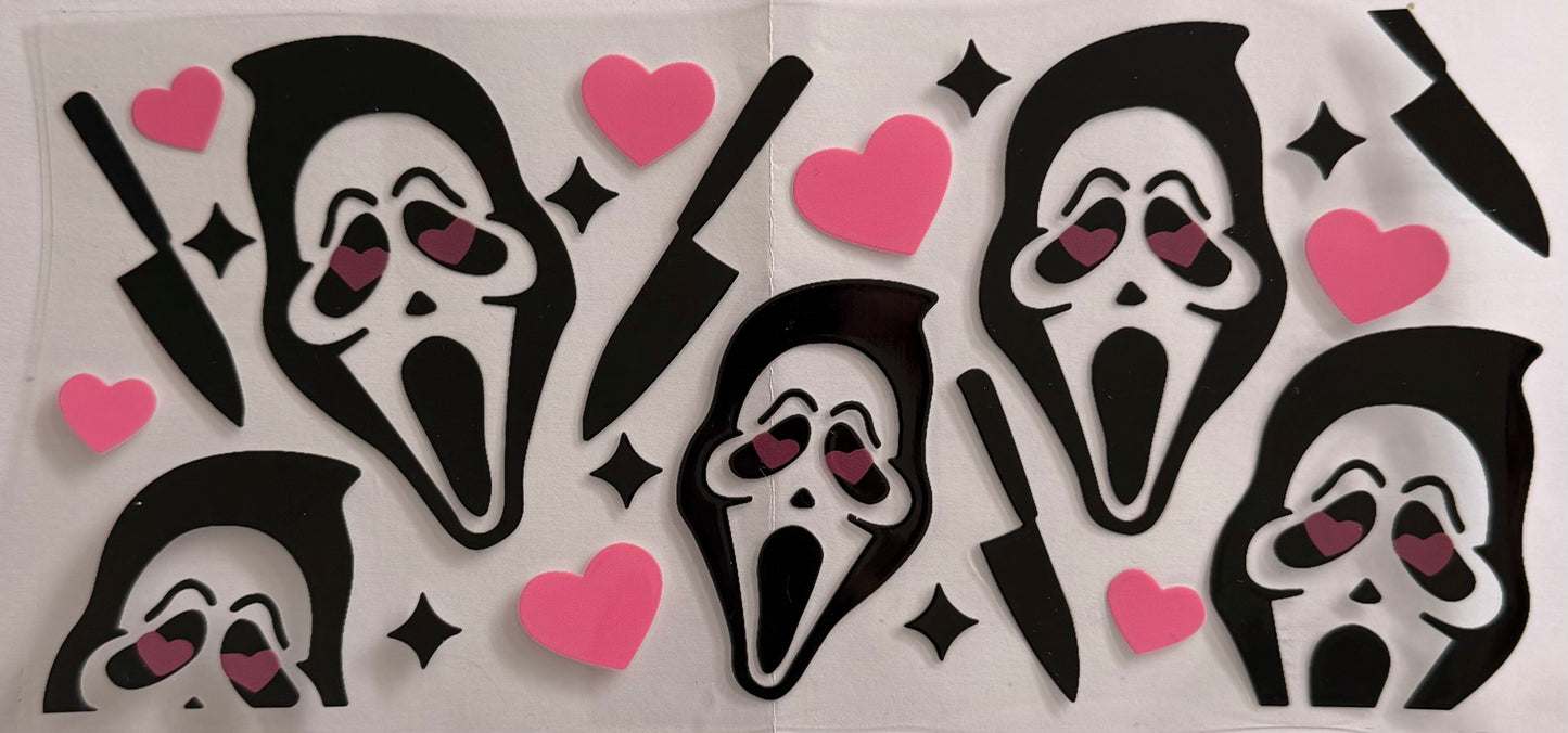 Ghost face and hearts