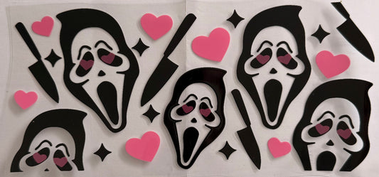 Ghost face and hearts